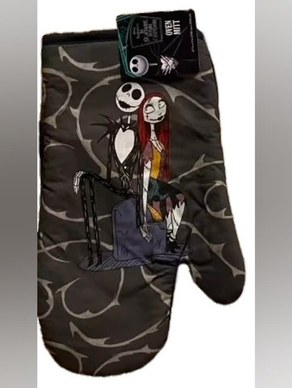Disney's Nightmare Before Christmas Jack and Sally Black Oven Mitt NWT